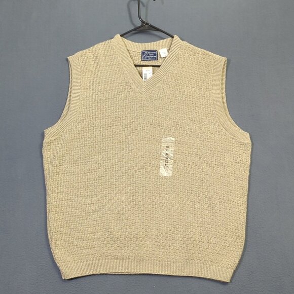 Peconic Bay Traders VTG Sweater Vest Men's XL Brown V Neck Pullover NWT - Picture 2 of 10